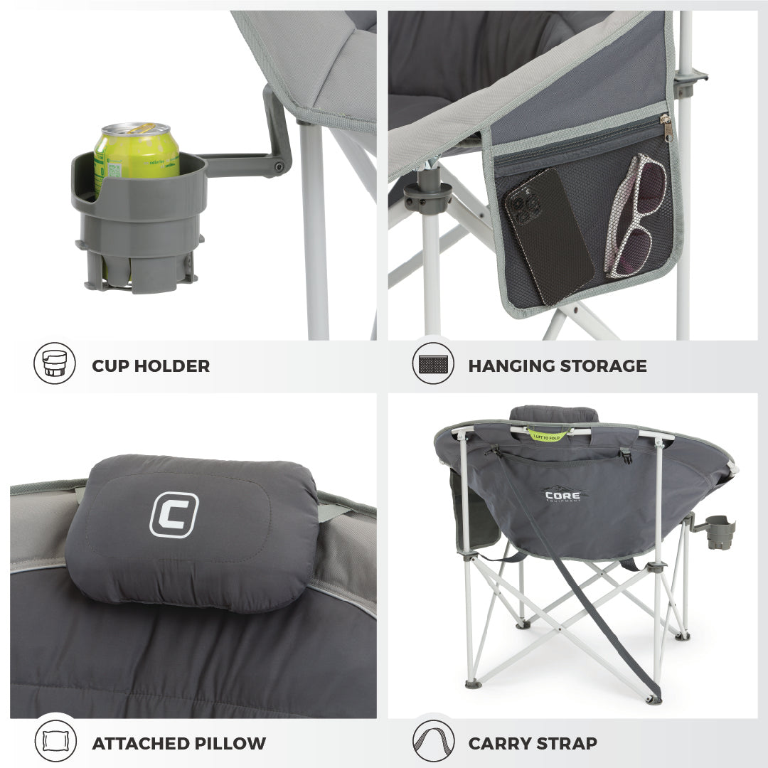 Oversized Padded Round Chair