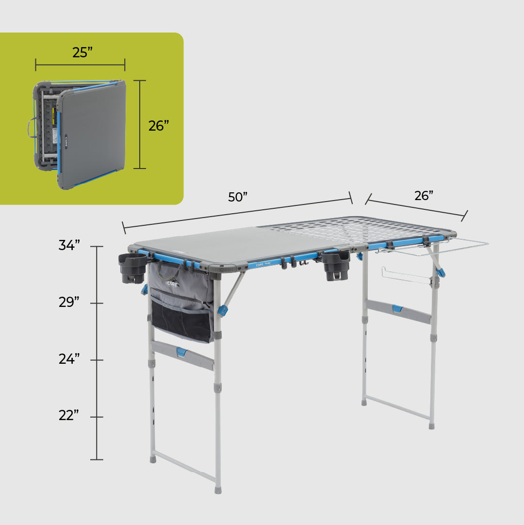 4 FT FlexRail Tailgate Table (with Accessories)