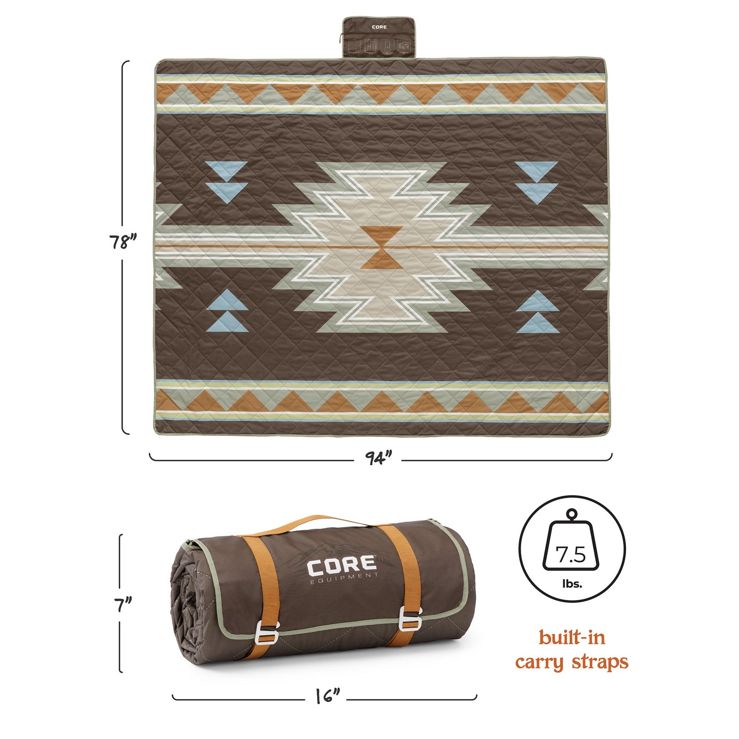 Staydown Anchortech Outdoor Travel Weighted Ground Blanket