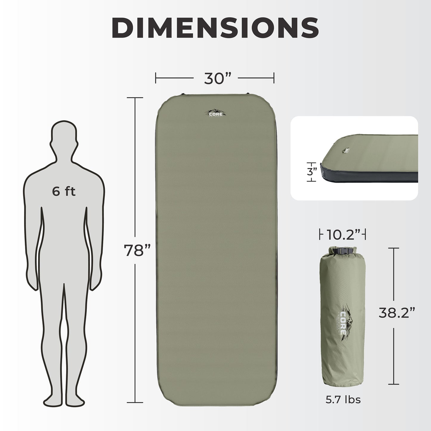 4 Season XL Self Inflating Camping Bed
