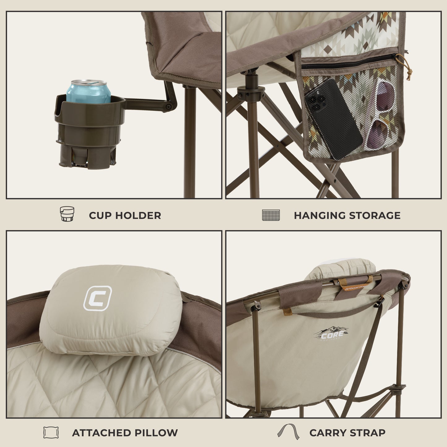 Oversized Padded Round Chair