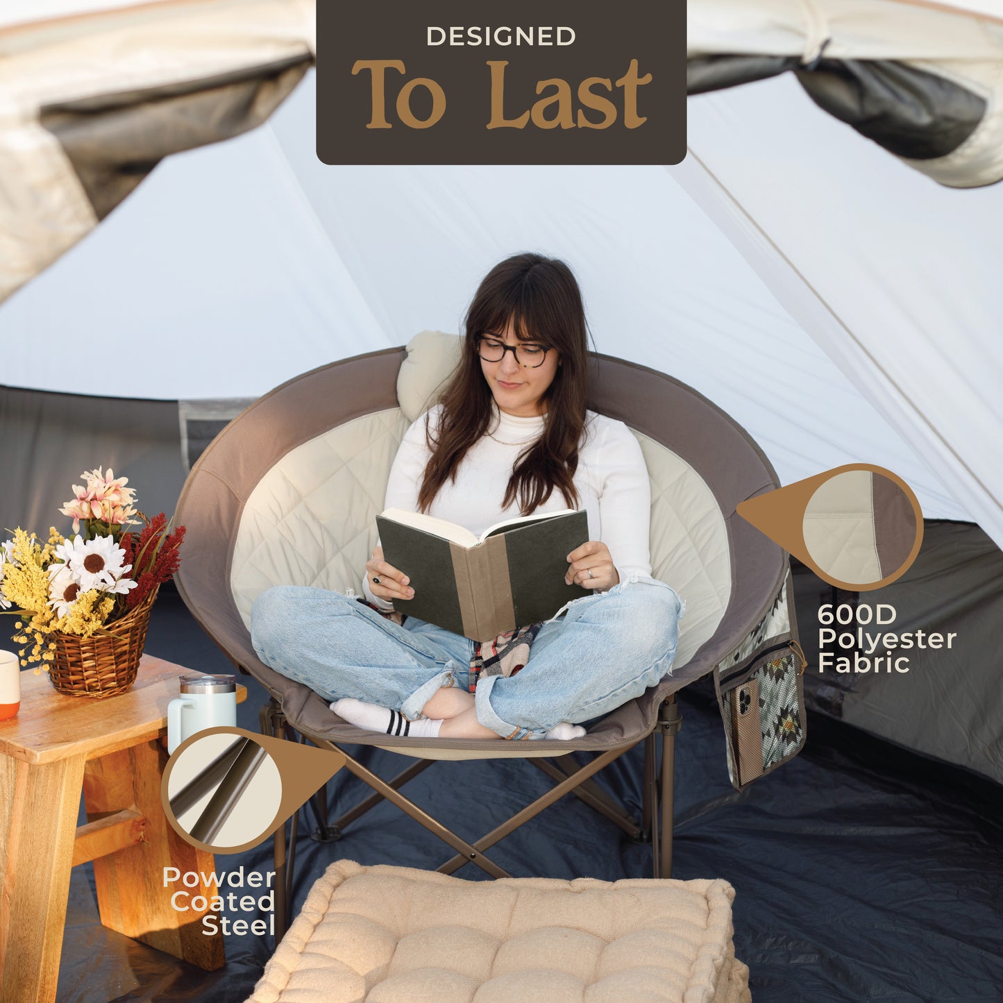 Oversized Padded Round Chair