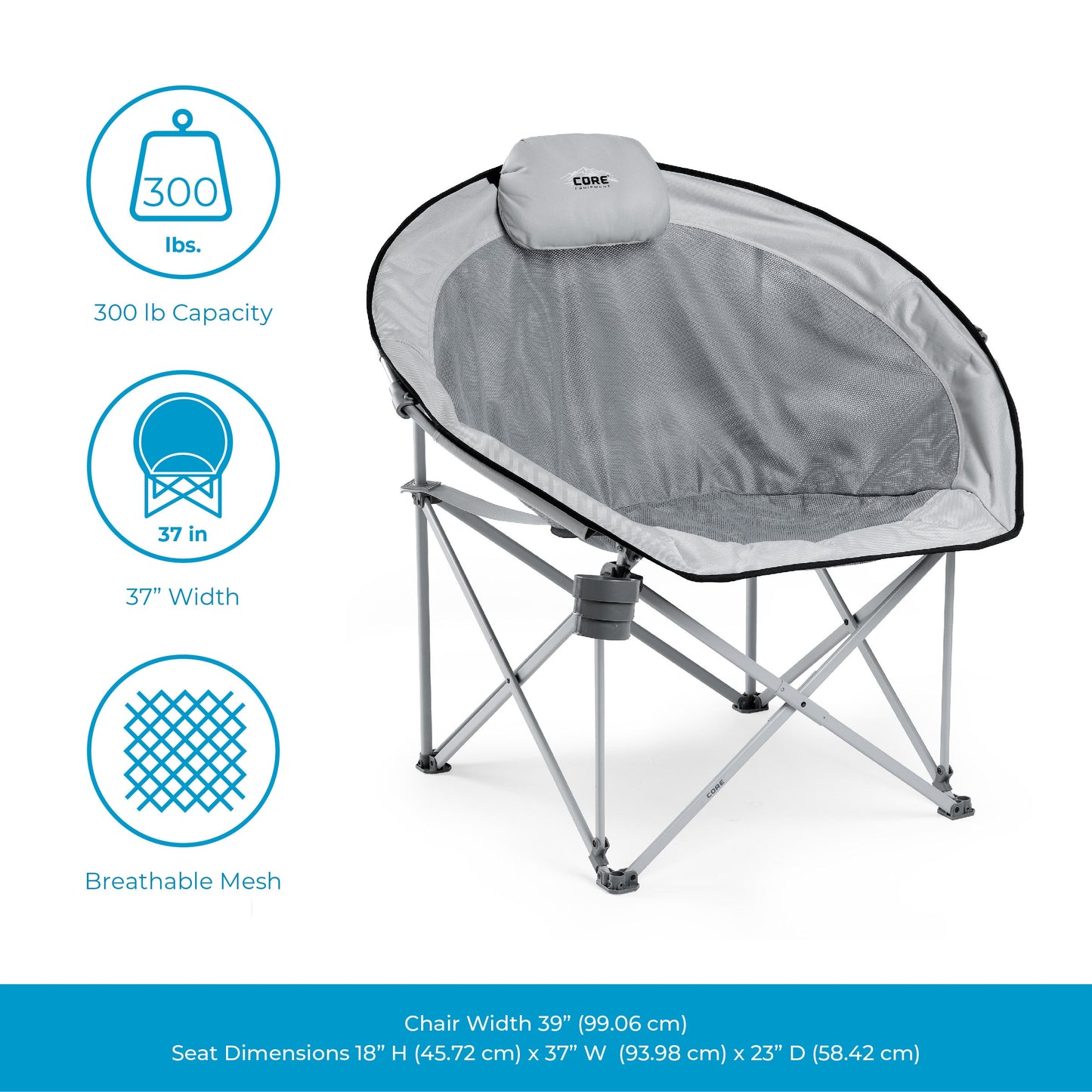 Oversized Mesh Round Chair