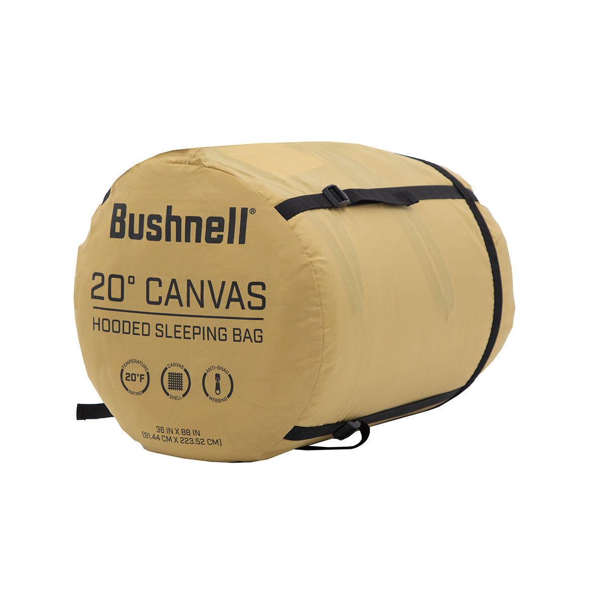 Bushnell 20F Hooded Canvas Sleeping Bag