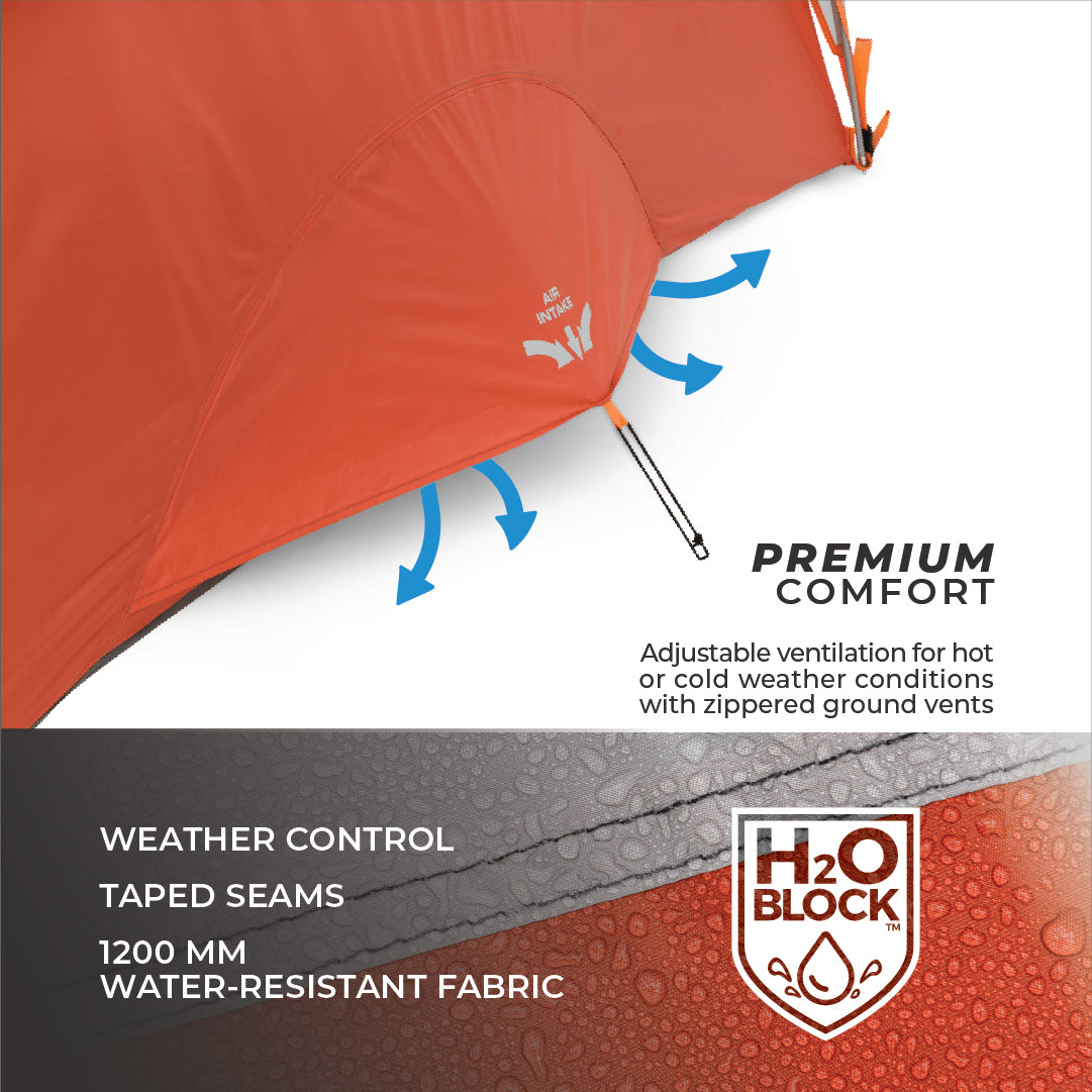 6 Person Dome Plus Tent 10' x 9'