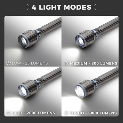 5000 Lumen Rechargeable Flashlight