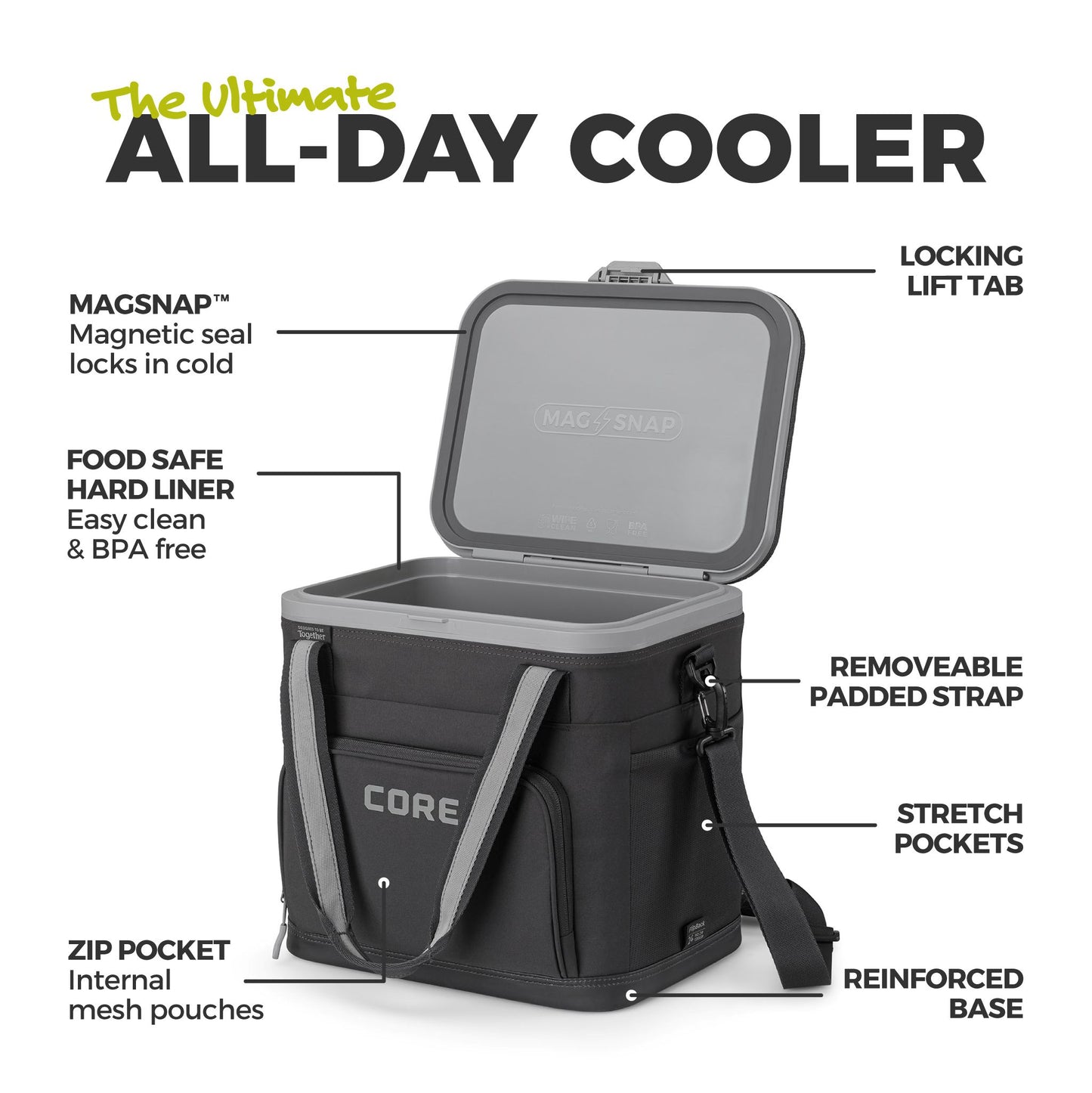 FlipBack No-Zip Magnetic 24 Can Soft Cooler