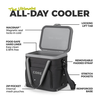 FlipBack No-Zip Magnetic 24 Can Soft Cooler