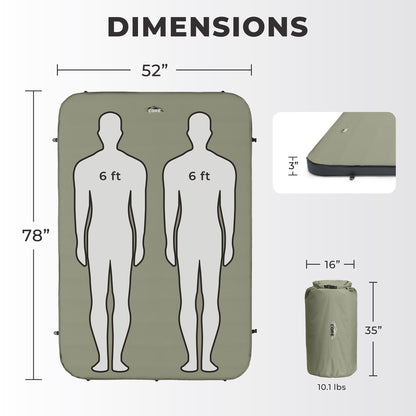 4 Season Double Self Inflating Camping Bed