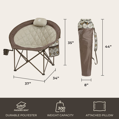 Oversized Padded Round Chair