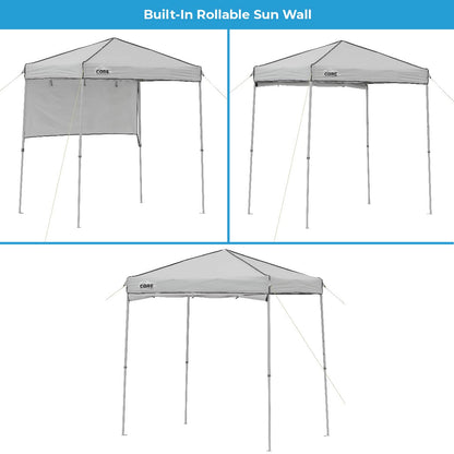 6’ x 4’ Instant Canopy with Half Sun Wall