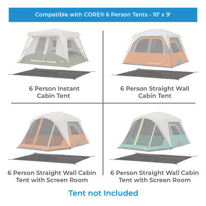 Footprint for 6 Person Tents - 10' x 9'