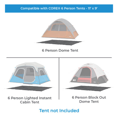 Footprint for 6 Person Tents - 11' x 9'